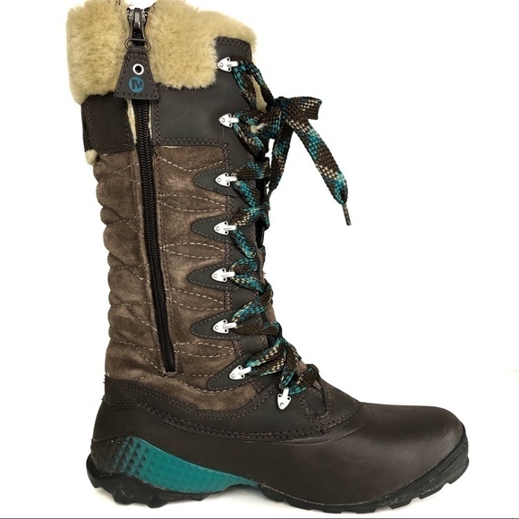 Merrell Women Winterbelle Peak Snow Insulated Waterproof Lace Up Boots Sz 7 - Picture 6 of 9